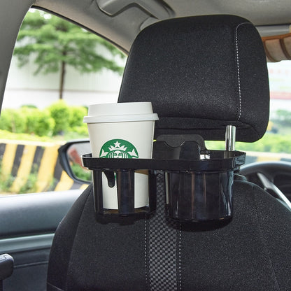 Car Headrest Drinks Holder Dual Cup Mounts Stand Organizer