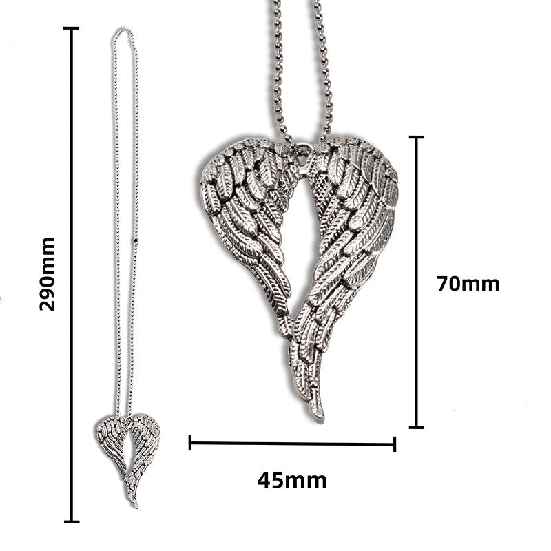 Car Pendant Angel Wing Rearview Mirror Hanging Charm Ornaments