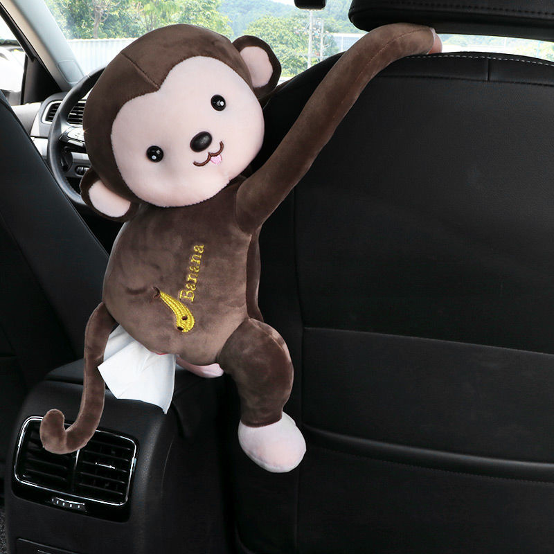 Car Tissue Box Hanging Creative Husky Doll Backrest Organizer