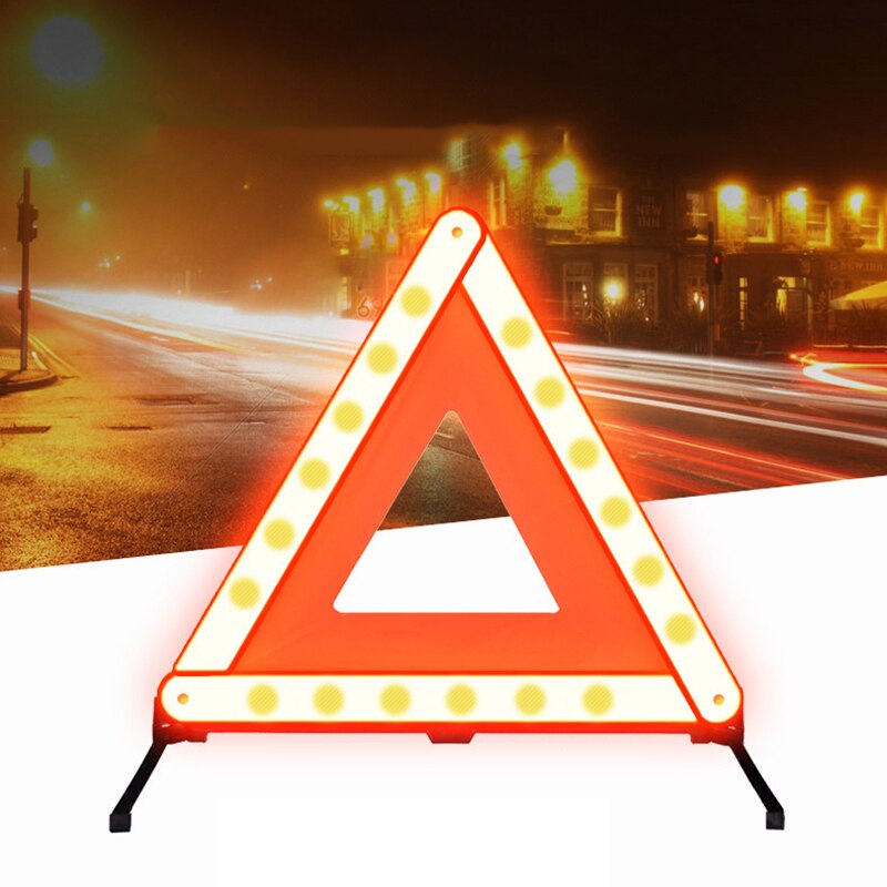Car Triangle Reflective Strip Stop Sign Flasher Emergency Warning Sign
