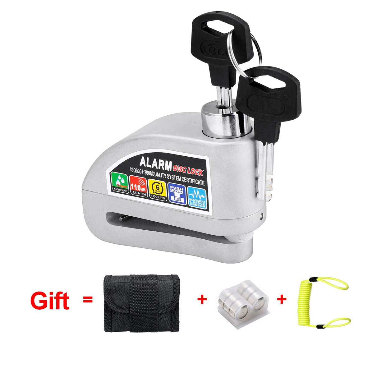 Car Brake Lock Alarm Kit Security Anti-theft Lock