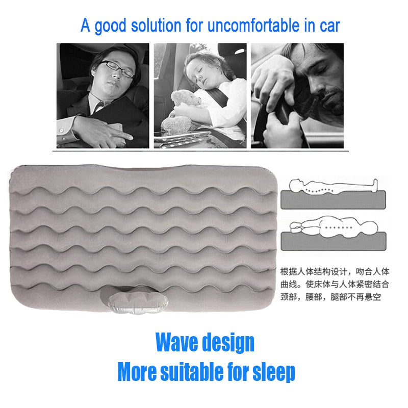 Car Camping Mat Air Inflatable Back Seat Travel Mattress Multi Functional Bed