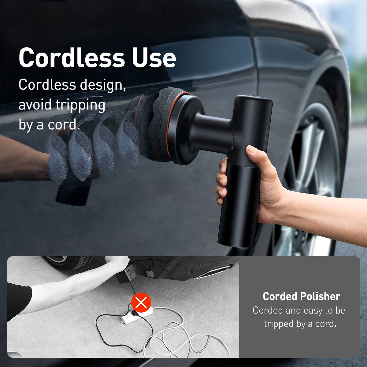 Car Polishing Machine Electric Wireless Polisher Adjustable Waxing Tools