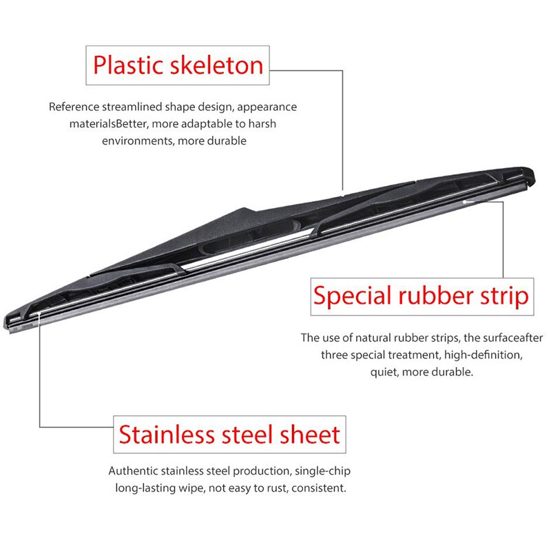 Car Rear Wiper Arm Blade Assembly For Jeep Wrangler JK 2007-2016