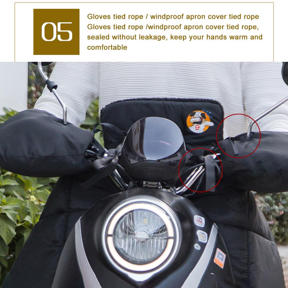 Motorcycle Leg Lap Cover with Handlebar Muffs Windproof Apron