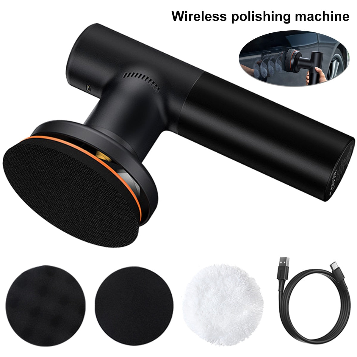 Car Polishing Machine Electric Wireless Polisher Adjustable Waxing Tools