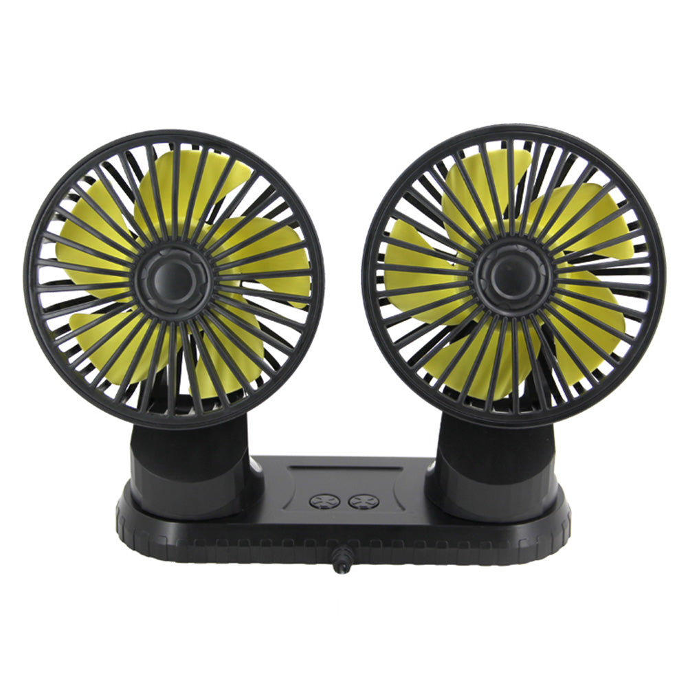 USB Powered Car Multi-Angle Rotatable Dual Head Summer Cooling Fan