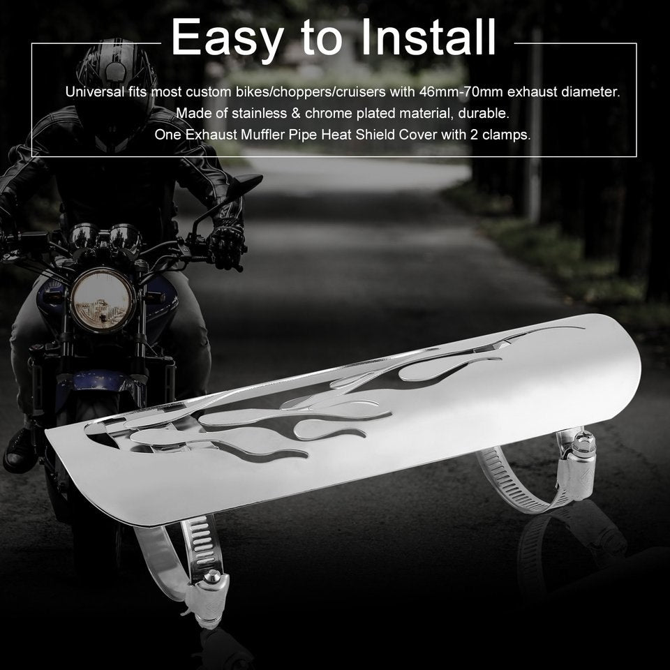 Motorcycle Universal Modified Curved Exhaust Vintage Muffler Pipe