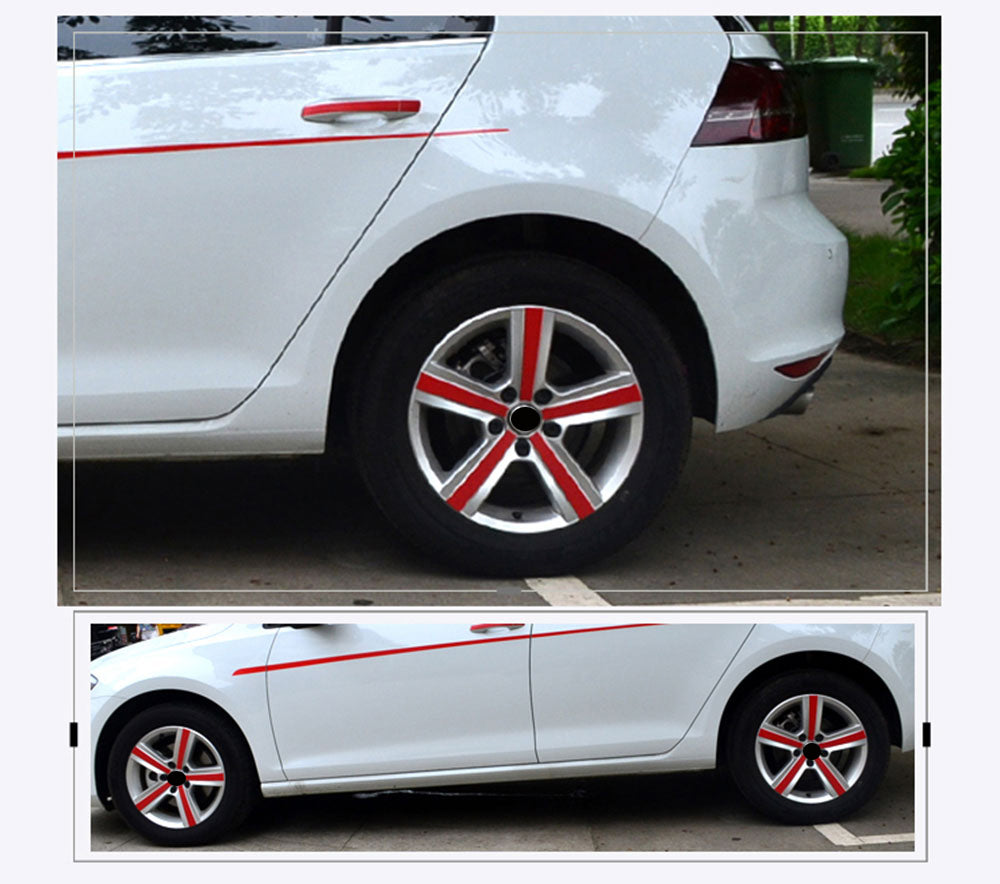 Car Carbon Fiber Scratch Protection Film Wheel Styling Sticker 4 Pcs/set