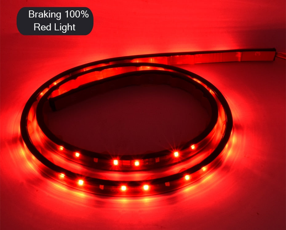 Car Truck Tailgate Turn Signal LED Flexible Strip Light Bar Waterproof Reverse Brake Light 12V