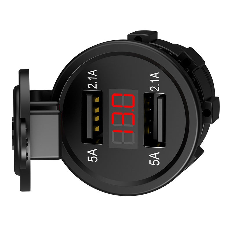 Car USB Charger With Led Power Adapter Motorcycle Usb Socket Mount