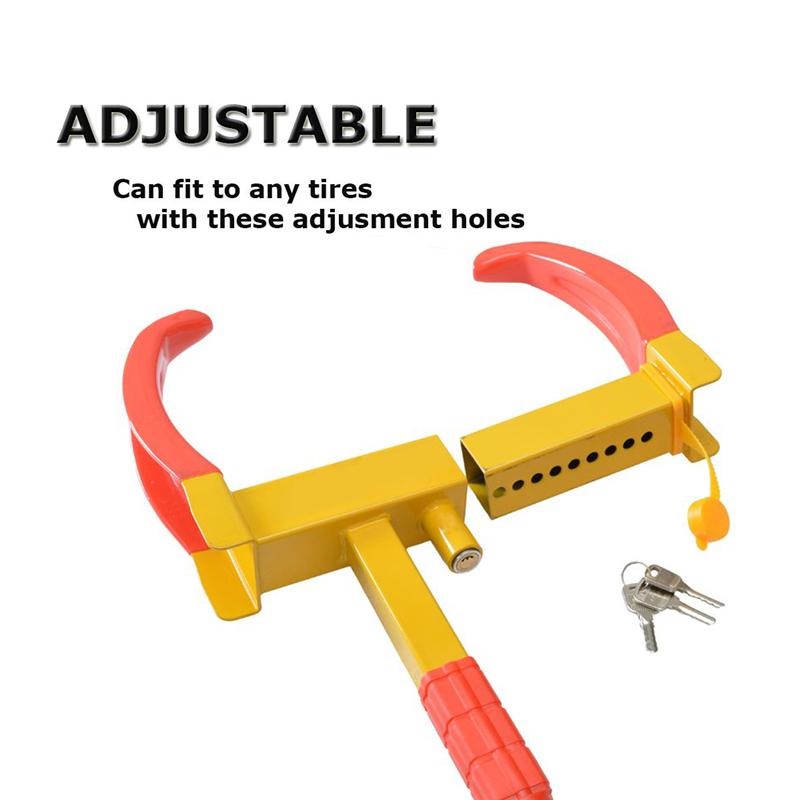 Car Heavy Duty Wheel Lock Trailers Anti Theft Lock Clamp Tire Claw Trailer