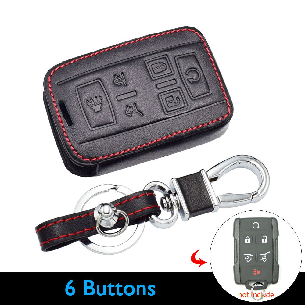 Car Key Case Smart Keyless Remote Fob Cover Auto Keychain For GMC Sierra