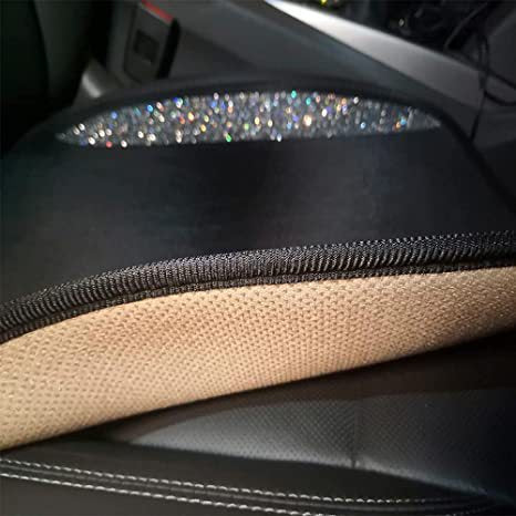 Car Universal Bling Back Crystal Rhinestones Seat Cushion Rear Bench Set