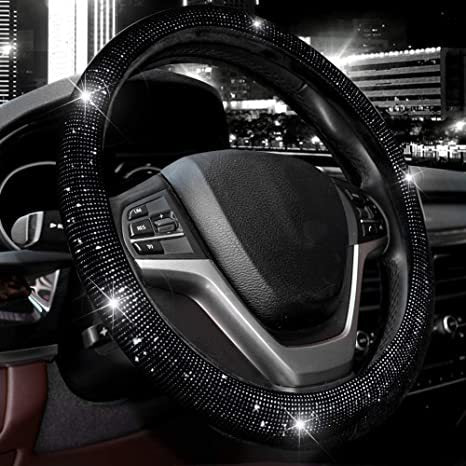 Car Steering Wheel Cover Glitter Crystal Rings