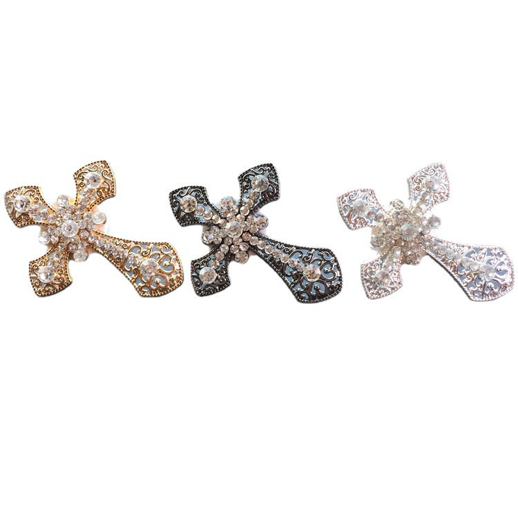 Car Interior Air Freshener Diamond Flavoring Cross Jesus Christian Vent Clip Decoration