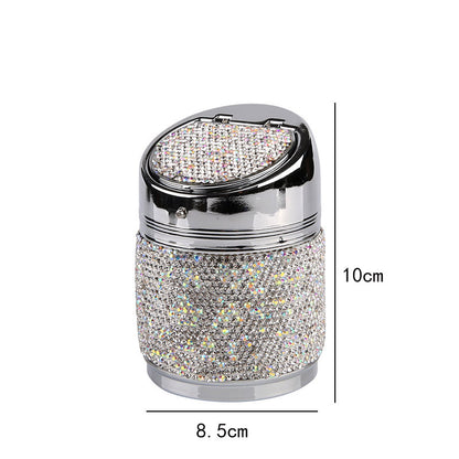 Car Auto Decoration Portable Multifunction Diamond Home With Lid Ashtray