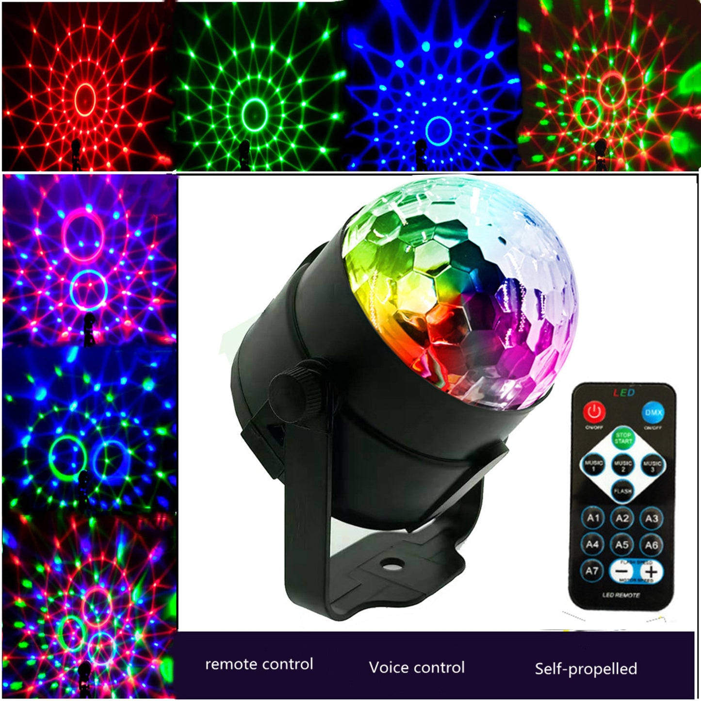 Car Led Lights Disco Ball Mini Party RGB Laser Projector Effect Lamp