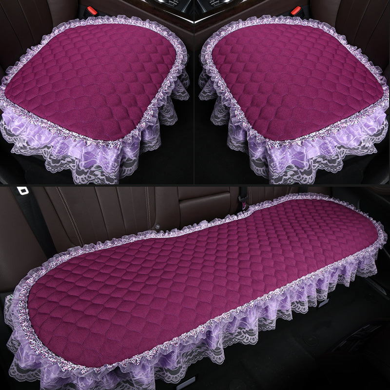 Summer Lace Car Flax Seat Cushion Pad Auto Rear Protector