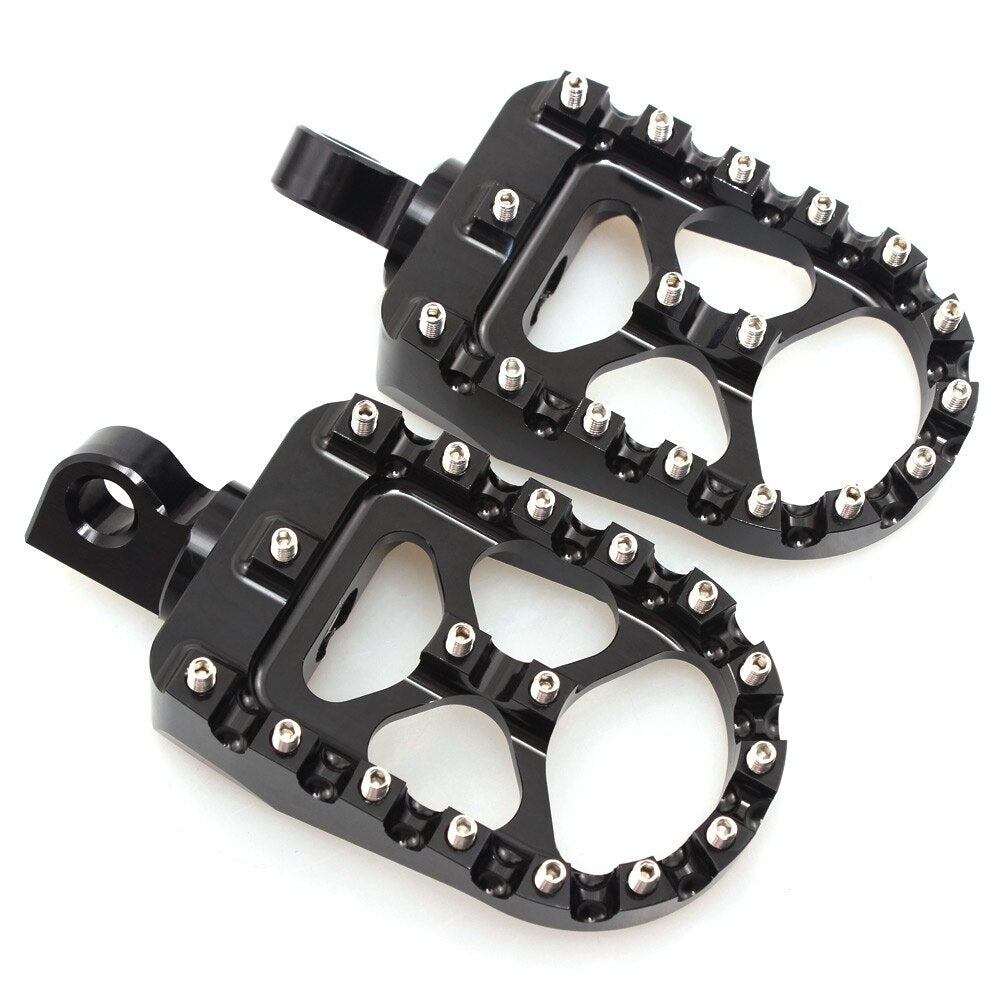 Footpeg Universal Adjustable Offroad Rotating Wide Footrest For Harley Dyna