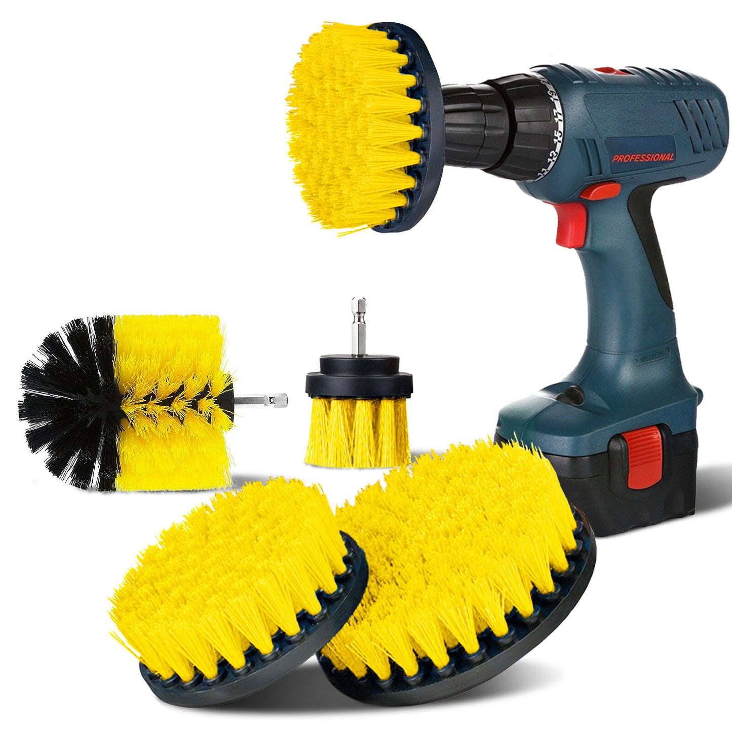 Car Drill Brush Attachment Electric Drill Brushes Cleaning Tools 4 Pieces