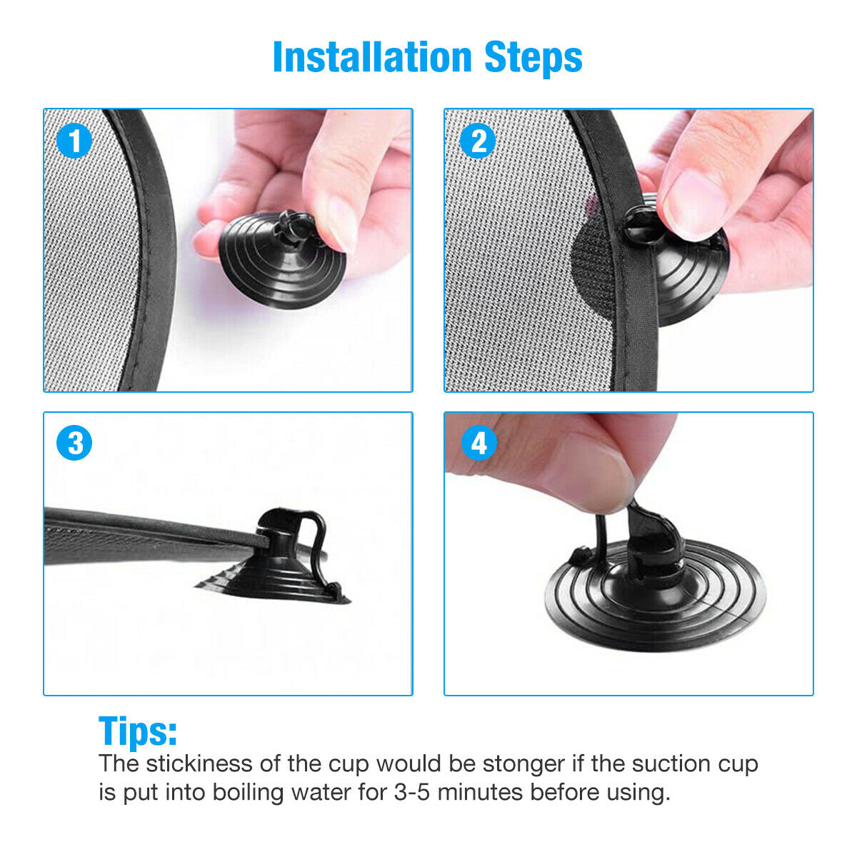 Car Side Rear Window Screen Mesh Sun Shade Cover Windshield 5 PCS