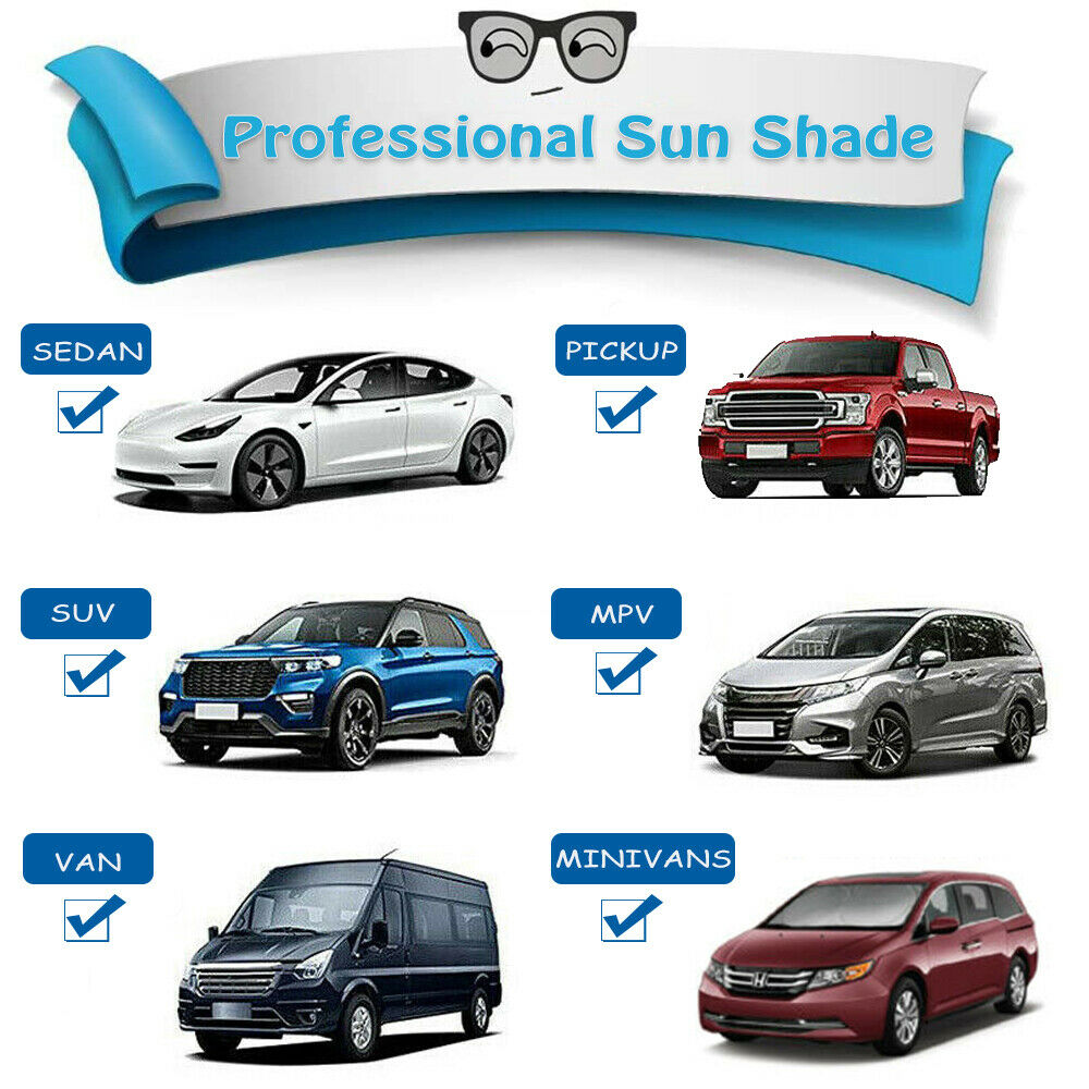 Car Windshield Sun Shade Cartoon Visor Truck SUV Auto Front Window Shield Cover