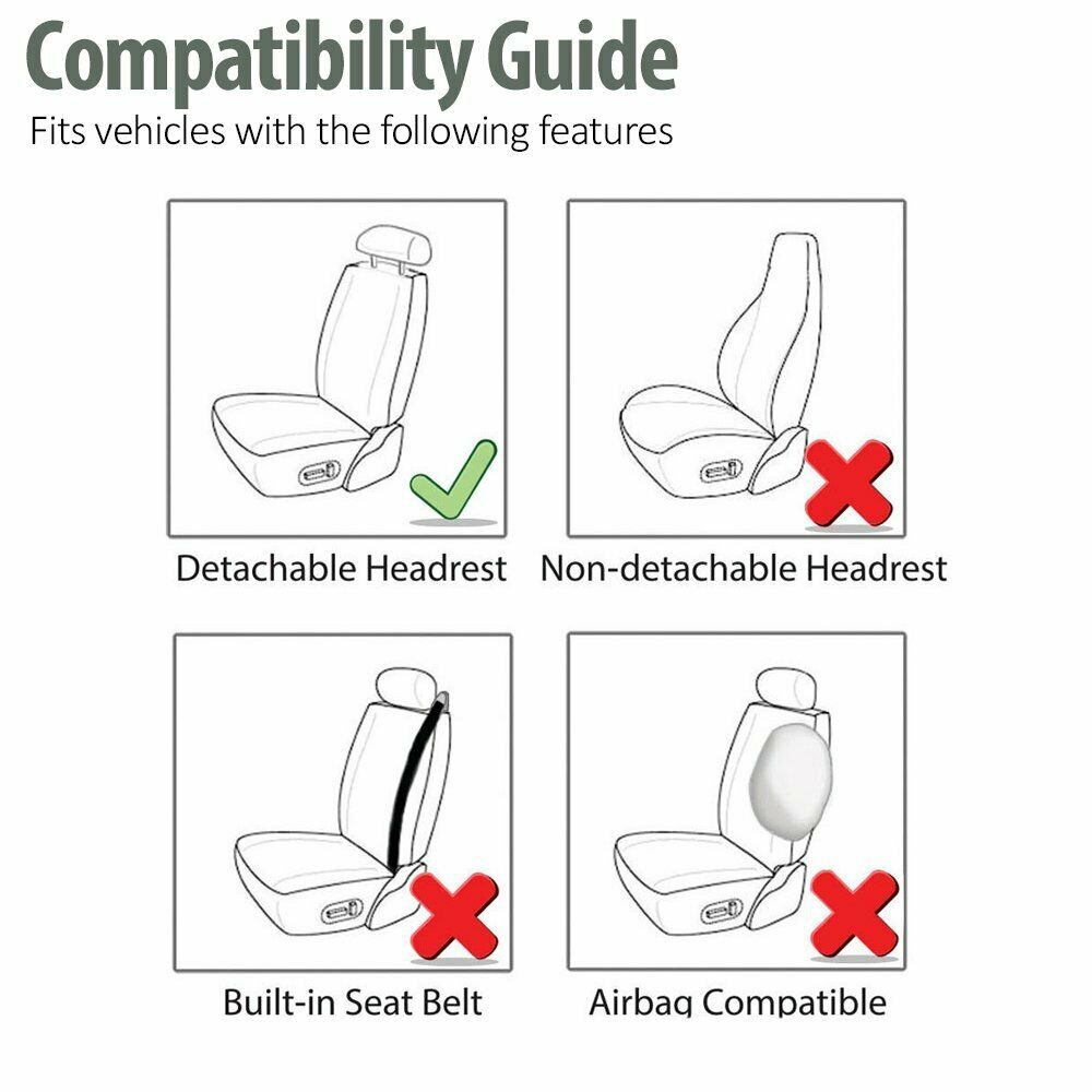 Car Seat Cover Car Accessories Front Full Front Rear Set 5 Pcs