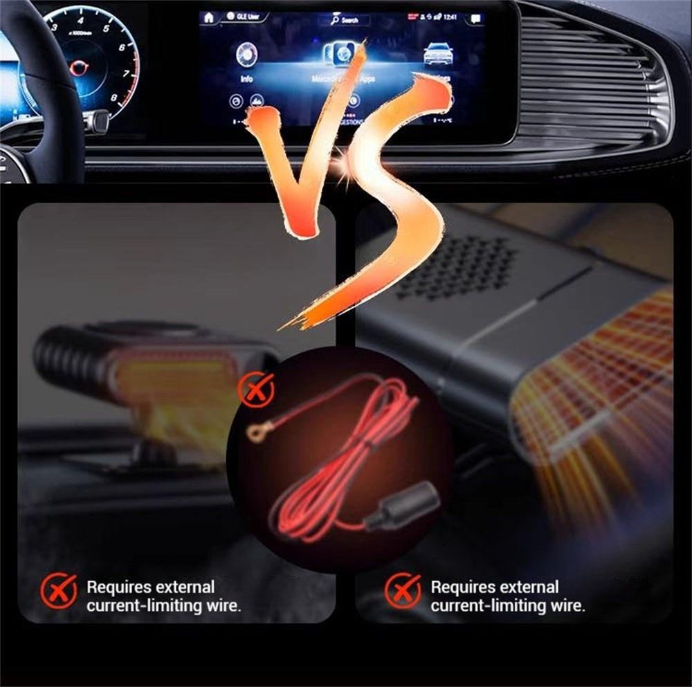 12 / 24V Car Truck Heater Fast Heating Defogging Anti-Frost 360° Adjustable Mini Electric Heater
