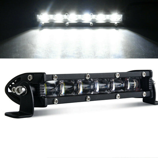 Car Work Light Slim Single Row Spot Beam Off-Road Waterproof Lamp 8inch 60W 6500K 6LED