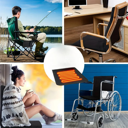 Car 5V USB Heated Seat Cushion Winter Portable Electric Heating Pads