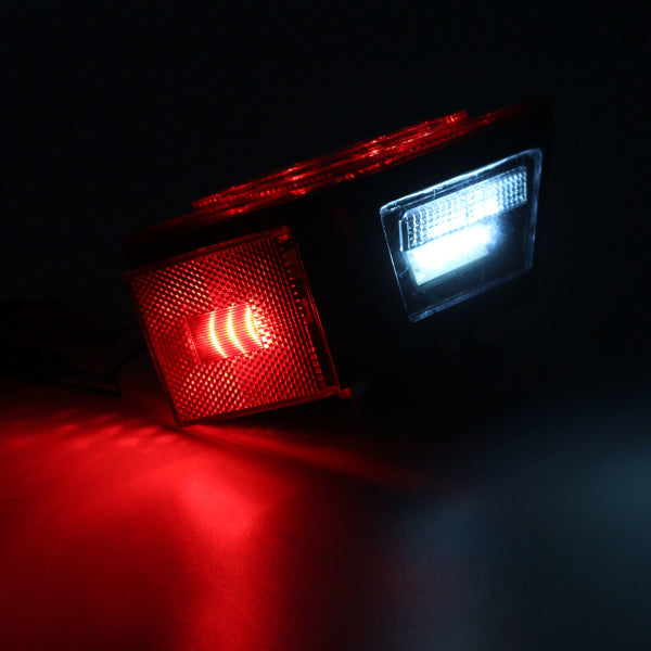 Car Truck Trailer LED Square Rear Brake Lamp Tail Plate Lights Stud Mount 12V
