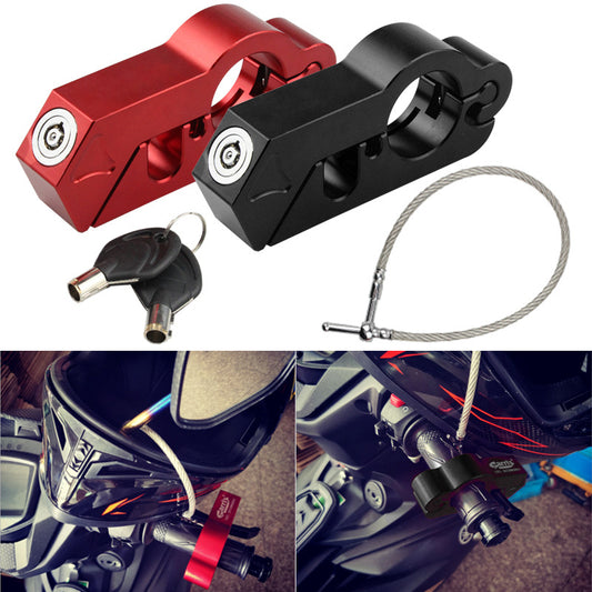 Motorcycle Handlebar Helmet Lock Aluminum Alloy Anti Theft Lock Safety Lock for Street Motor Scooters