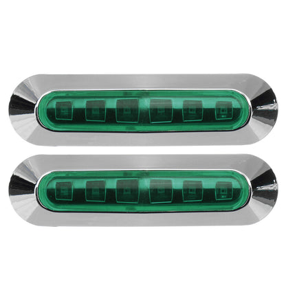 2PCS 6LED Side Marker Lights Lamp 12V 24V for Truck Trailer Caravan Lorry Van