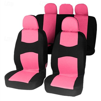9 Pcs/set Universal Car Seat Covers Full Set Breathable Seat Protectors