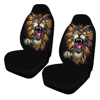 Car Wolf Print GM Seat Cover 2 Pcs/5 Pcs Sets