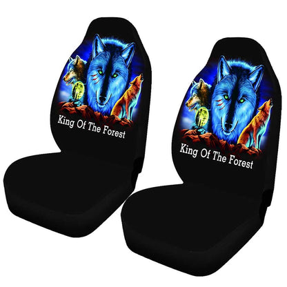 Car Wolf Print GM Seat Cover 2 Pcs/5 Pcs Sets