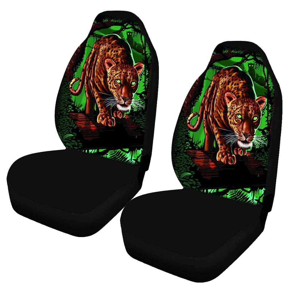 Car Wolf Print GM Seat Cover 2 Pcs/5 Pcs Sets