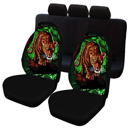 Car Wolf Print GM Seat Cover 2 Pcs/5 Pcs Sets