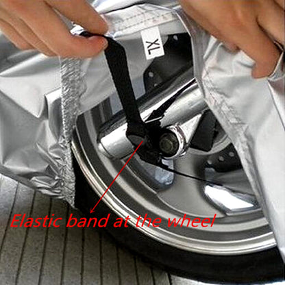 Motorcycle Rain UV Dust Cover Dust Bike Protector XL Red Black