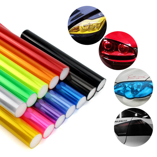 30cmx0.6m Car Taillight Tint Vinyl Film Sticker Easy Stick Motorcycle Decoration 13 Colors