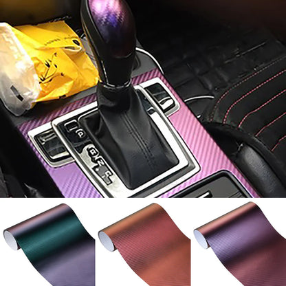 Car 3D Carbon Fiber Chameleon Stickers Styling Wrap Decal 152*20cm
