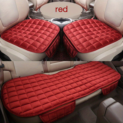 Car Soft Lightweight Plush Oval Seat Cushions Premium Polyester Protectors 3pcs/set