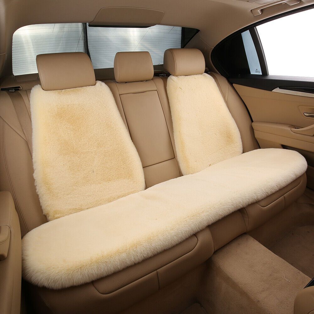 Car Faux Sleek Seat Pad Soft Wool Warm Seat Cushions