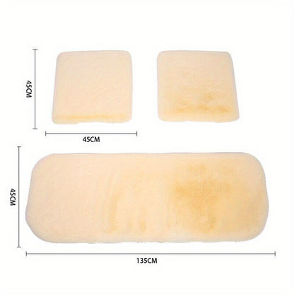 Car Faux Sleek Seat Pad Soft Wool Warm Seat Cushions