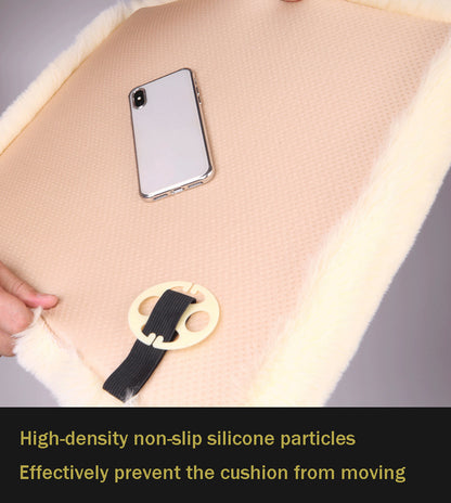Car Faux Sleek Seat Pad Soft Wool Warm Seat Cushions