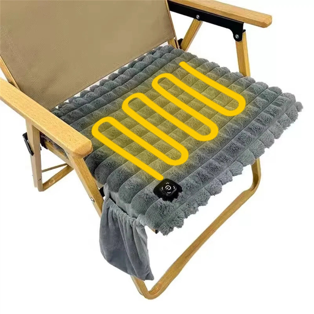 Car Heated Seat Cushion 3 Level Adjustable Winter Electric Warm Chair Seat Cushion