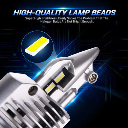 H4 80W Car Front LED Headlight Bulbs Hi-Low Beam for Lighting Modification