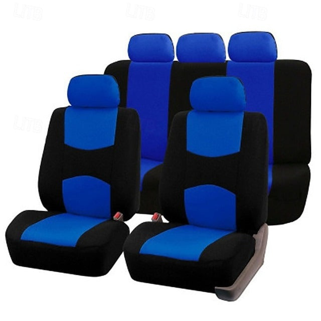 9 Pcs/set Universal Car Seat Covers Full Set Breathable Seat Protectors