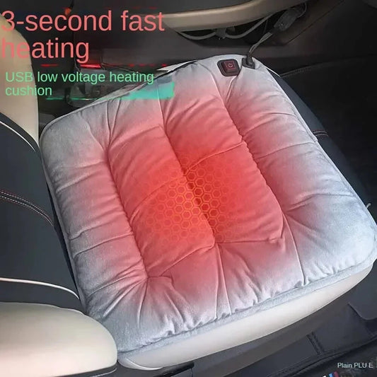 Car Heated Seat Cushion Office USB Winter Warme Adjustable Heating Cushion Pad